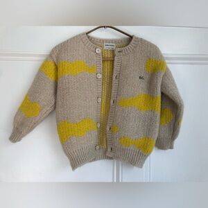 Bobo Choses Beige and Yellow Clouds Cardigan